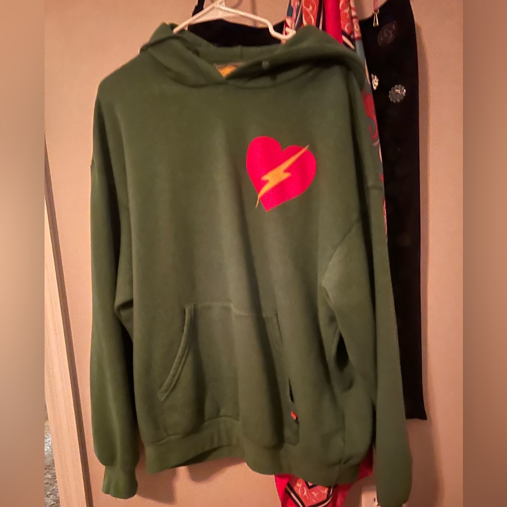 Aviator Nation bolt heart relaxed pullover - Picture 2 of 3